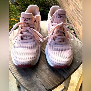 Reebok Womens Lite Plus Comfort Footbed By Ortholite Size 6.5 Light Pink White